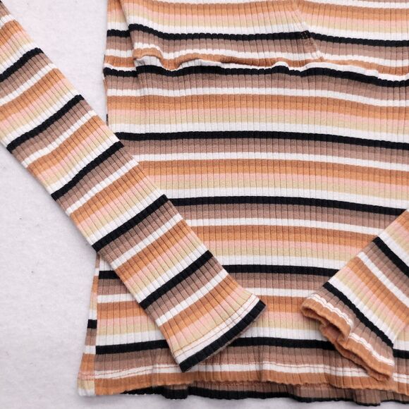 Billabong Casual V Neck Long Sleeve Top Womens Size Medium M Multi-Color - Picture 4 of 10